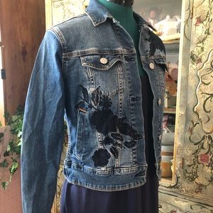Lularoe Embroidered Denim Jacket